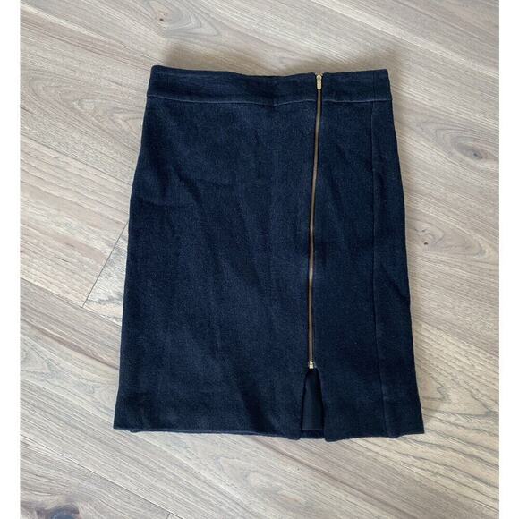 Banana Republic Womens Black Wool Blend Boucle Side Zipper Pencil Skirt Size 2 - Picture 1 of 7